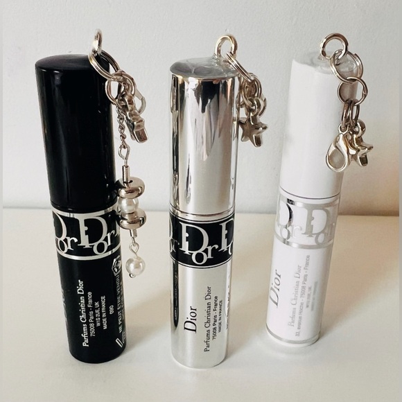 Dior Set of 2 Mini Mascara Keyfob Bag Charm Diorshow + Iconic Overcurl - Picture 12 of 15